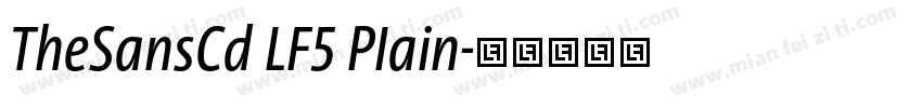 TheSansCd LF5 PIain字体转换